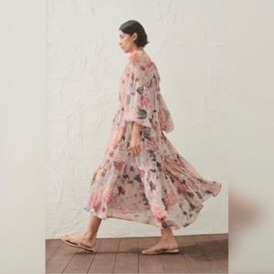 H&M studio Floral Chiffon maxi dress